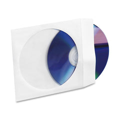 Compucessory CD/DVD White Window Envelopes CD/DVD - 5" Width x 5" Length - White - 100 / Box