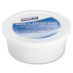 Genuine Joe Pre-moistened Hand Cleaning Pads 3" Roll Diameter - WhitePack - 50/Pack - 1 Each