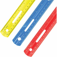 Westcott 12" Plastic Ruler 12" Length - 1/16 Graduations - Imperial, Metric Measuring System - Plastic - Assorted - 1 Each