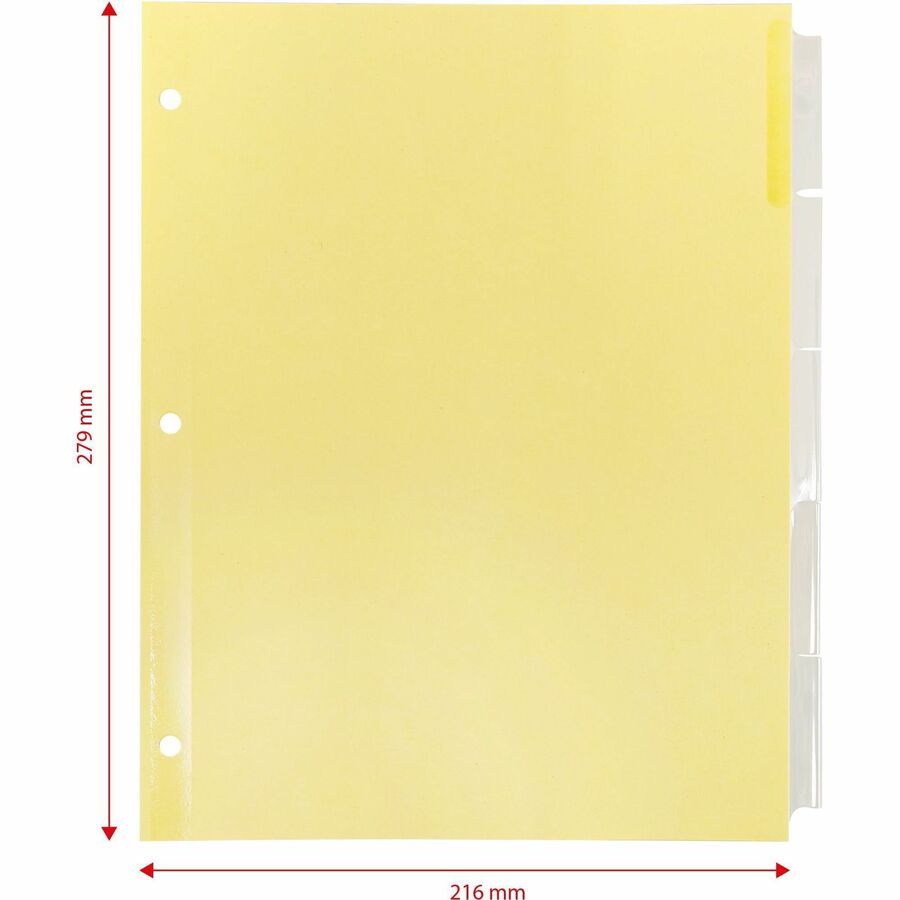Business Source Buff Stock Ring Binder Indexes