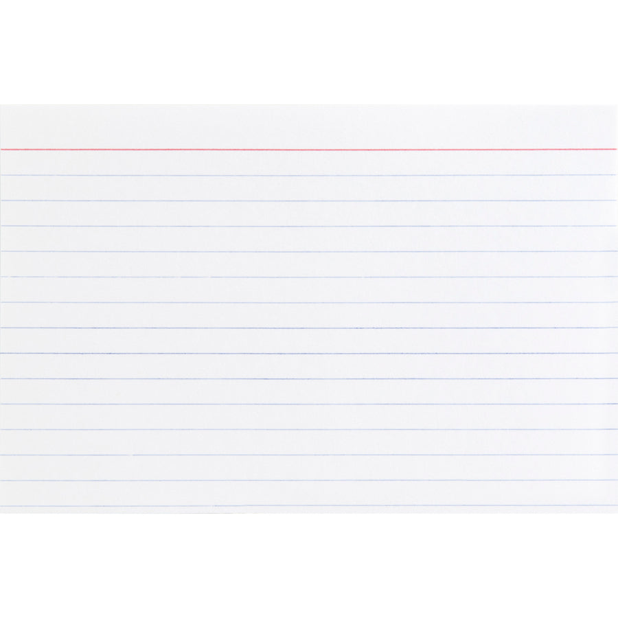 Business Source Ruled Index Cards 6" Width x 4" Length - 100 / Pack