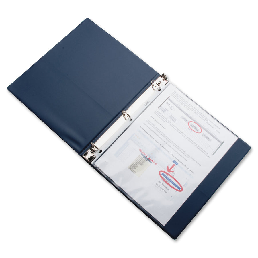 Business Source Sheet Protectors 2.4 mil Thickness - For Letter 8 1/2" x 11" Sheet - 3 x Holes - Ring Binder - Top Loading - Rectangular - Clear - Polypropylene - 50 / Pack