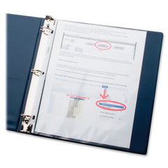 Business Source Sheet Protectors 2.4 mil Thickness - For Letter 8 1/2" x 11" Sheet - 3 x Holes - Ring Binder - Top Loading - Rectangular - Clear - Polypropylene - 50 / Pack