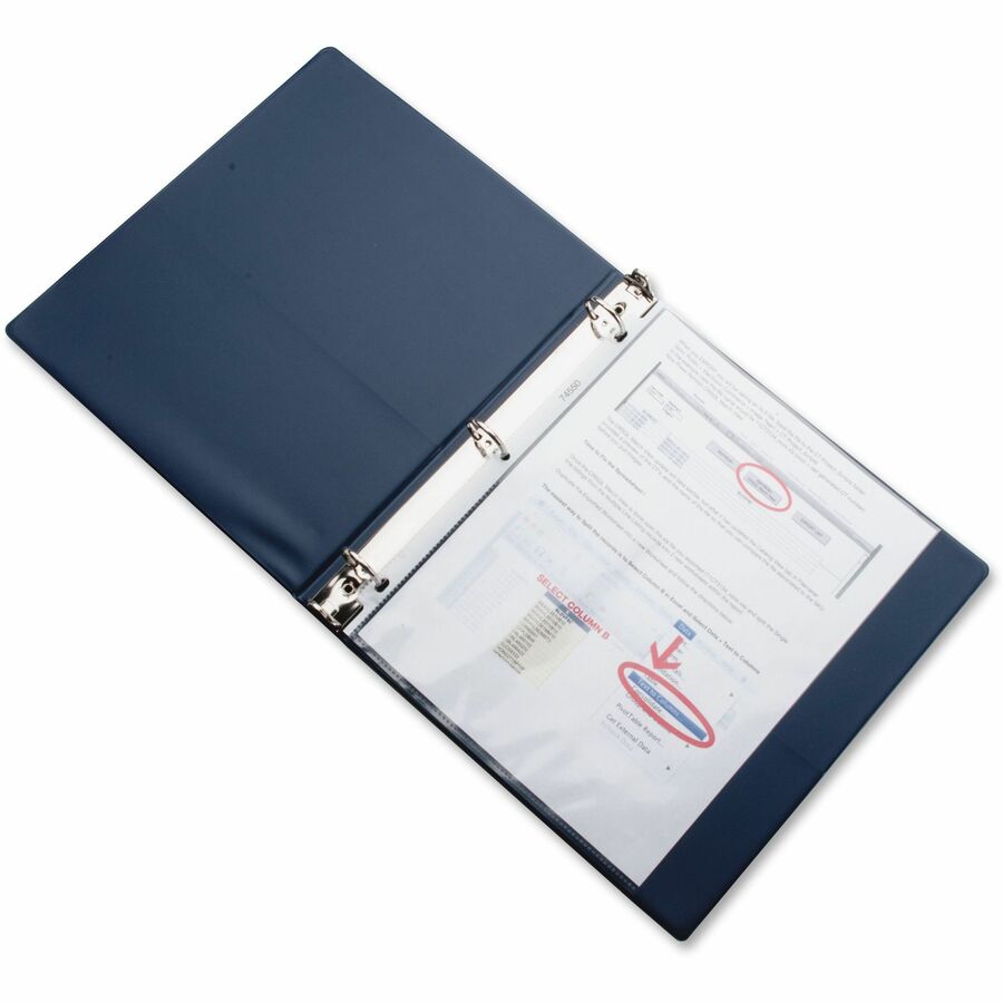 Business Source Sheet Protectors 5 mil Thickness - For Letter 8 1/2" x 11" Sheet - 3 x Holes - Ring Binder - Top Loading - Rectangular - Clear - Polypropylene - 50 / Box