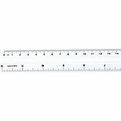 Business Source 12" Ruler 12" Length x 1.3" Width - 1/16 Graduations - Metric, Imperial Measuring System - Plastic - White - 1 Each
