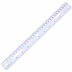 Business Source 12" Ruler 12" Length x 1.3" Width - 1/16 Graduations - Metric, Imperial Measuring System - Plastic - White - 1 Each