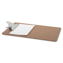 Business Source Mini Clipboard with Standard Metal Clip Standard - 6" x 9" Sheet Size - Hardboard - Brown - 1 Each