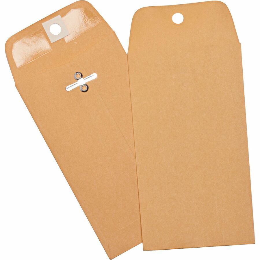 Business Source Heavy Duty Clasp Envelope Clasp - 3 3/8" Width x 6" Length - 28 lb - Clasp - Brown Kraft - Kraft - 100 / Box