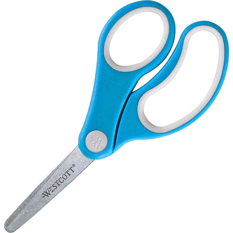 Westcott Soft Handle 5" Blunt Kids Value Scissors 5" Overall Length - Left/Right - Stainless Steel - Blunted Tip - Assorted - 1 Each