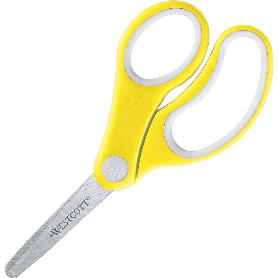 Westcott Soft Handle 5" Blunt Kids Value Scissors 5" Overall Length - Left/Right - Stainless Steel - Blunted Tip - Assorted - 1 Each