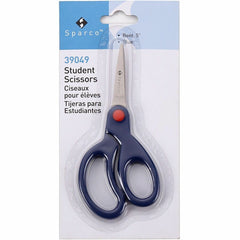 Sparco Bent Handle 5" Kids Scissors 5" Overall Length - Stainless Steel - Pointed Tip - Blue - 1 Each