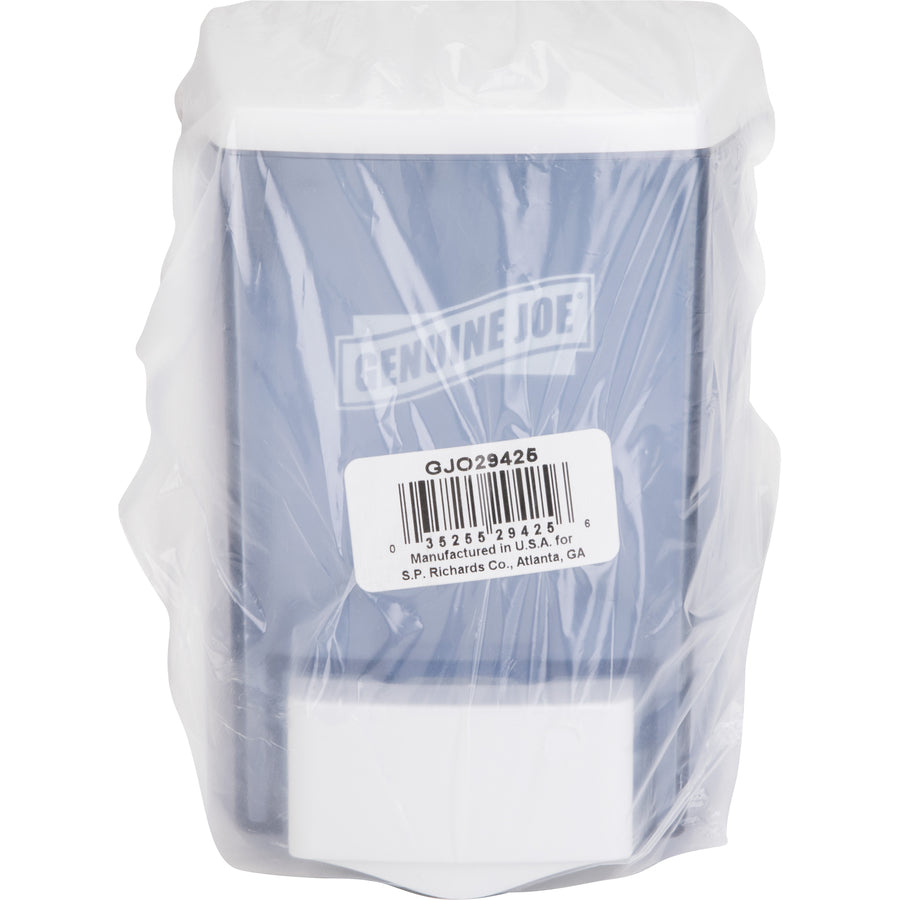 Genuine Joe 30 oz Soap Dispenser Manual - 30 fl oz Capacity - See-through Tank, Water Resistant, Soft Push - 1 Each