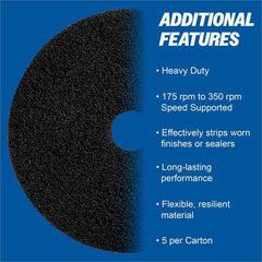 Genuine Joe Black Floor Stripping Pad