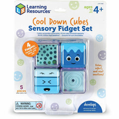 Learning Resources Cool Down Cubes Sensory Fidget Set Learning Toy - Theme/Subject: Learning - 4 Year & Up - 5 Pieces - Multi