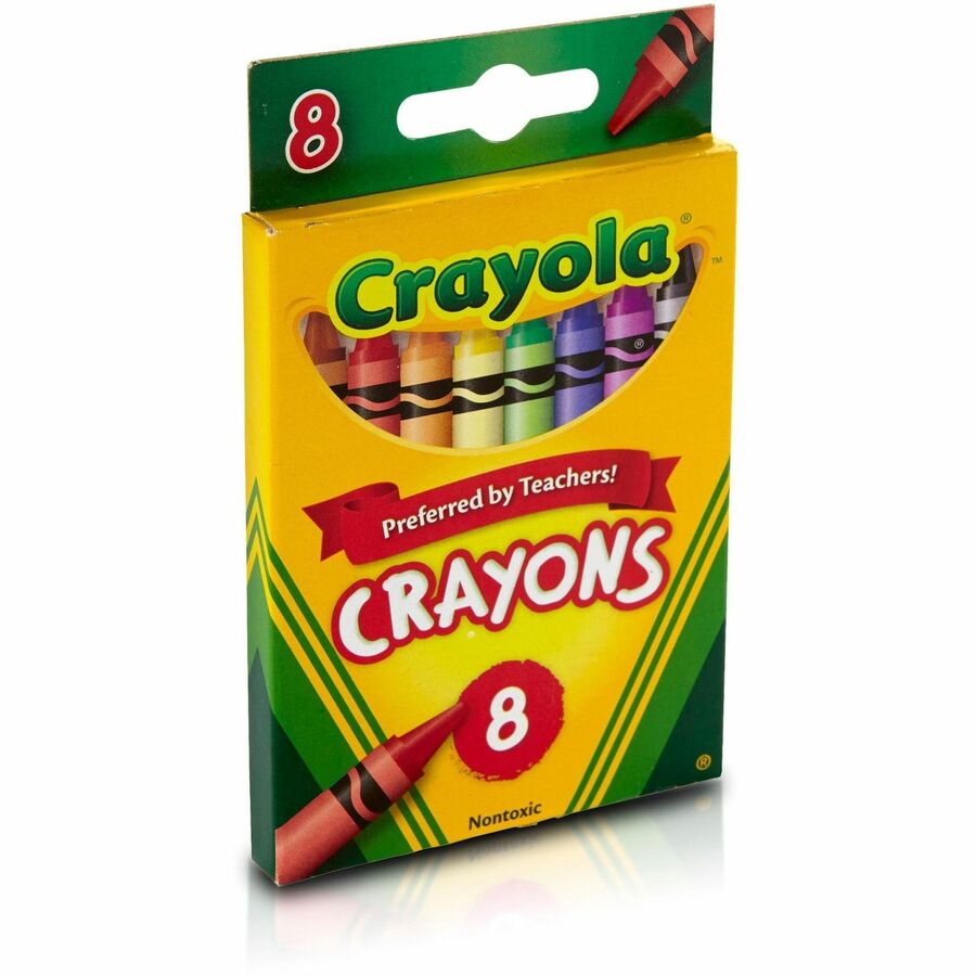 Crayola Regular Size Crayon Sets 3.6" Length x 0.3" Diameter - Assorted - 8 / Box