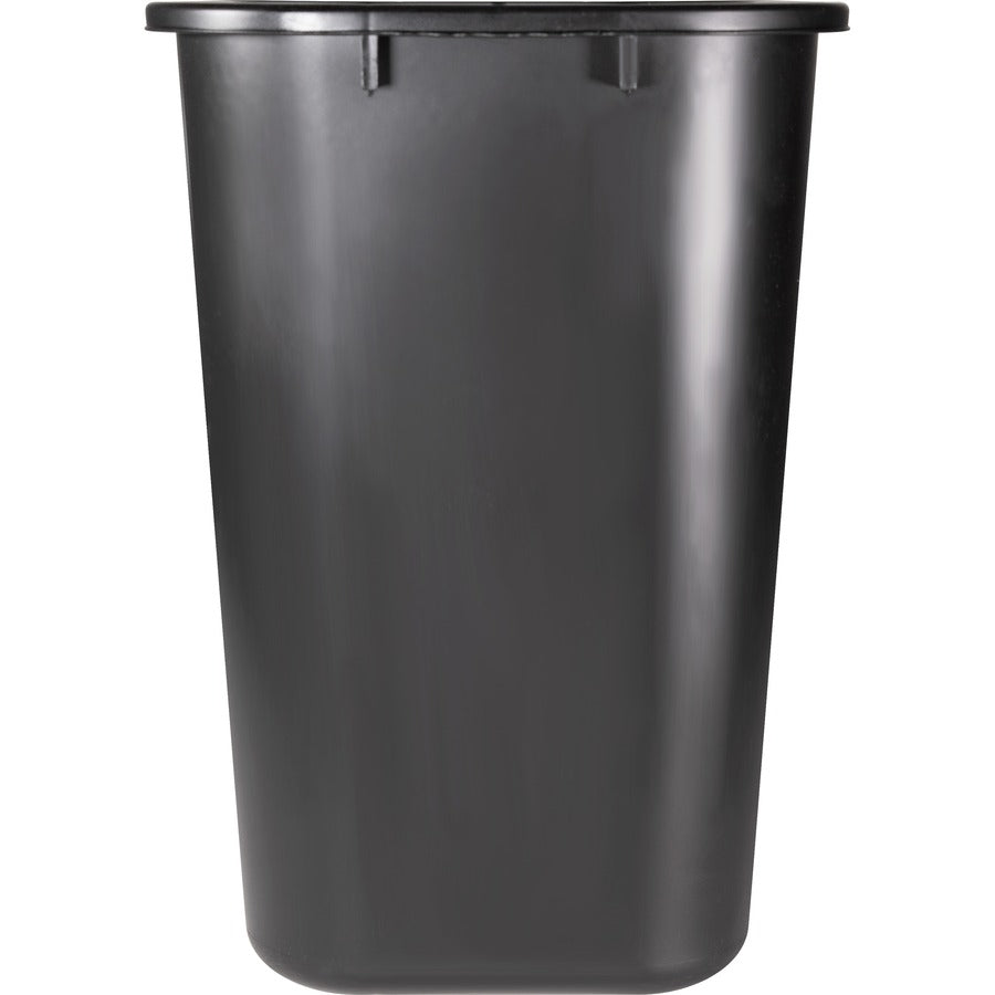 Sparco Rectangular Wastebasket 7 gal Capacity - Rectangular - 15" Height x 14.5" Width x 10.5" Depth - Polyethylene - Black - 1 Each