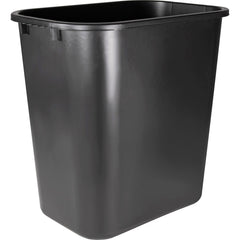 Sparco Rectangular Wastebasket 7 gal Capacity - Rectangular - 15" Height x 14.5" Width x 10.5" Depth - Polyethylene - Black - 1 Each