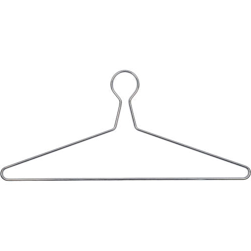 Interion Closed Loop Coat Hangers - Heavy Duty Chrome - Anti-Theft - 6 Pack