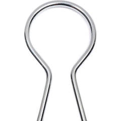 Interion Closed Loop Coat Hangers - Heavy Duty Chrome - Anti-Theft - 6 Pack