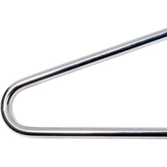 Interion Closed Loop Coat Hangers - Heavy Duty Chrome - Anti-Theft - 6 Pack