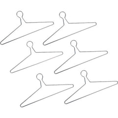 Interion Closed Loop Coat Hangers - Heavy Duty Chrome - Anti-Theft - 6 Pack