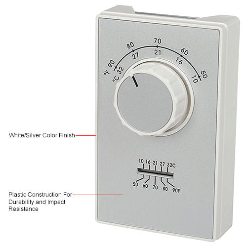 TPI Line Voltage Thermostat Single Pole Cooling Only ET9SRTS