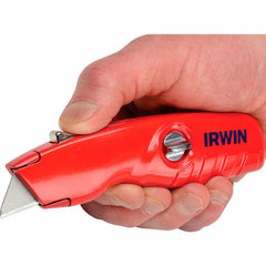 Irwin 2088600 Self-Retracting Safety Utility Knife with Ergonomic No-Slip Handle
